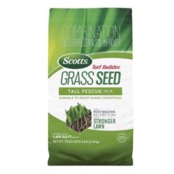Scotts Turf Builder Tall Fescue Grass Sun Or Shade Fertilizer/Seed/Soil Improver 5.6 Lb