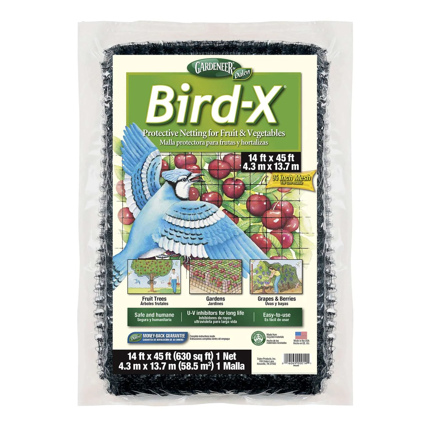 Dalen Bird-X Bird Netting For Assorted Species 1 Pk 1 Dalen Bird-X Bird Netting For Assorted Species 1 Pk