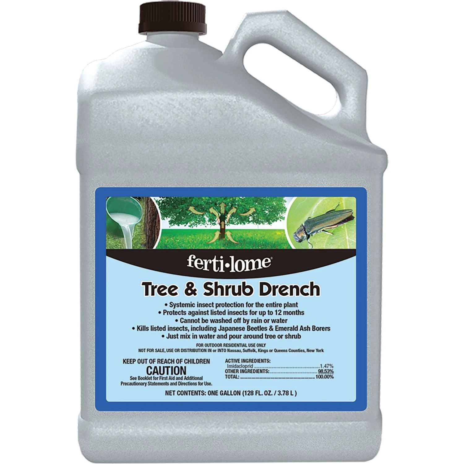 Ferti-lome Tree & Shrub Drench Systemic Insecticide Liquid 1 Gal 1 Ferti-lome Tree & Shrub Drench Systemic Insecticide Liquid 1 Gal