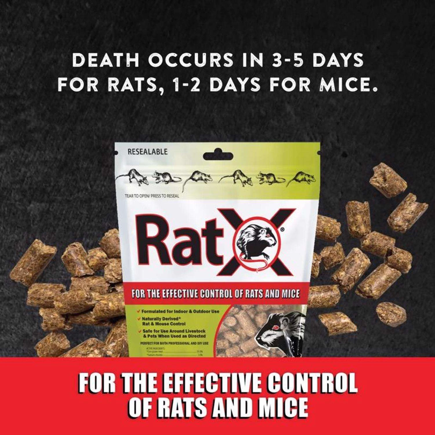 RatX Non-Toxic Bait Pellets For Mice And Rats 1 Lb 1 Pk 4 RatX Non-Toxic Bait Pellets For Mice And Rats 1 Lb 1 Pk - Image 4