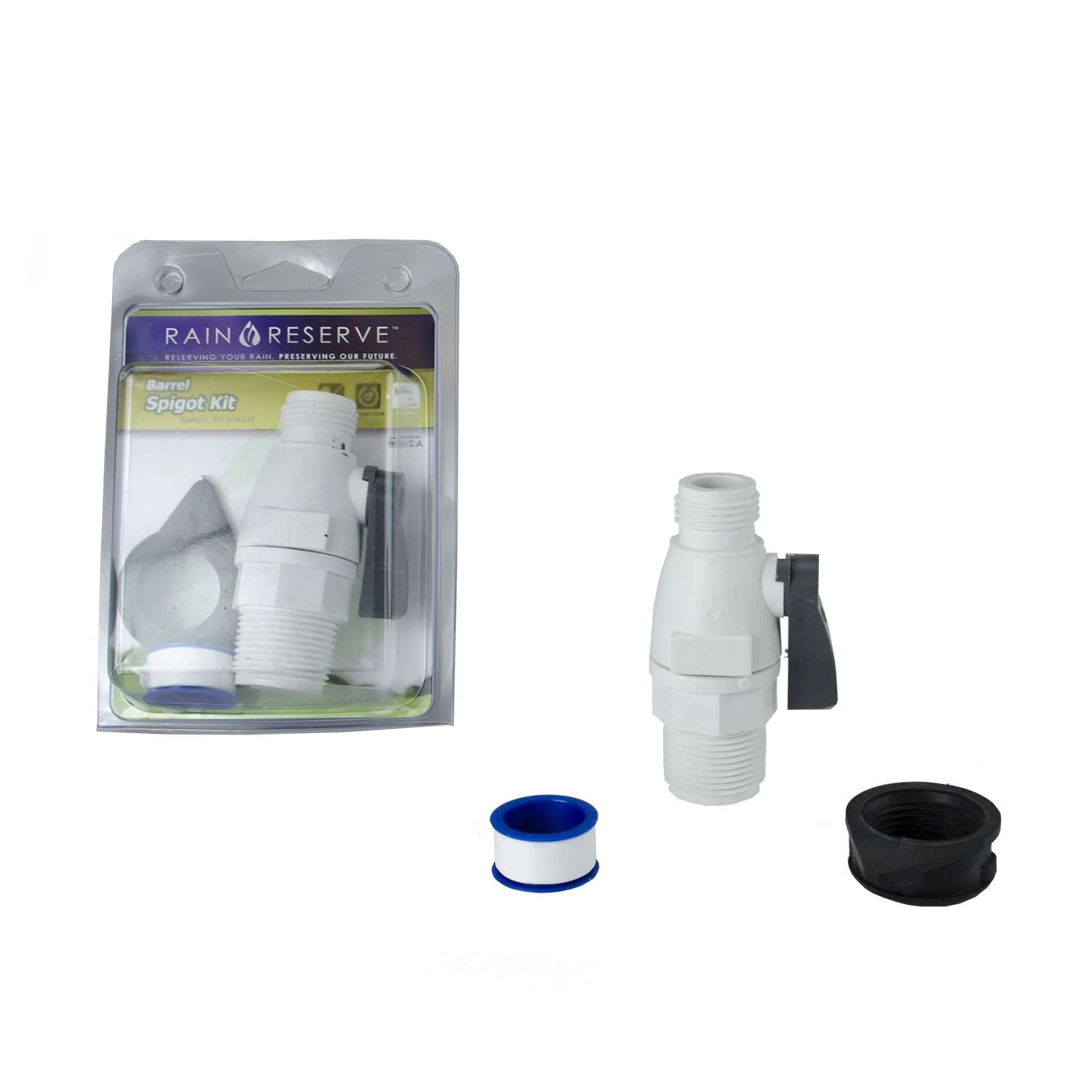 Rain Reserve White Spigot Kit Plastic 1 Rain Reserve White Spigot Kit Plastic