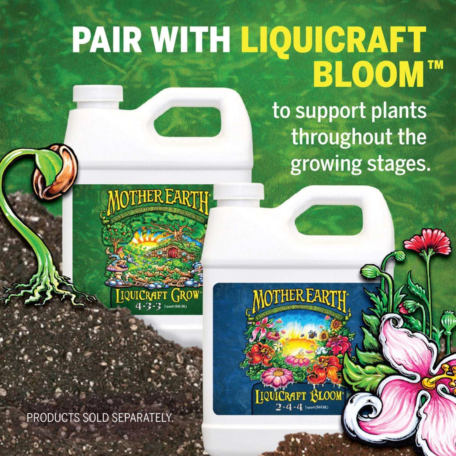 Mother Earth LiquiCraft Grow All Plant 4-3-3 Plant Fertilizer 1 Qt 4 Mother Earth LiquiCraft Grow All Plant 4-3-3 Plant Fertilizer 1 Qt - Image 4