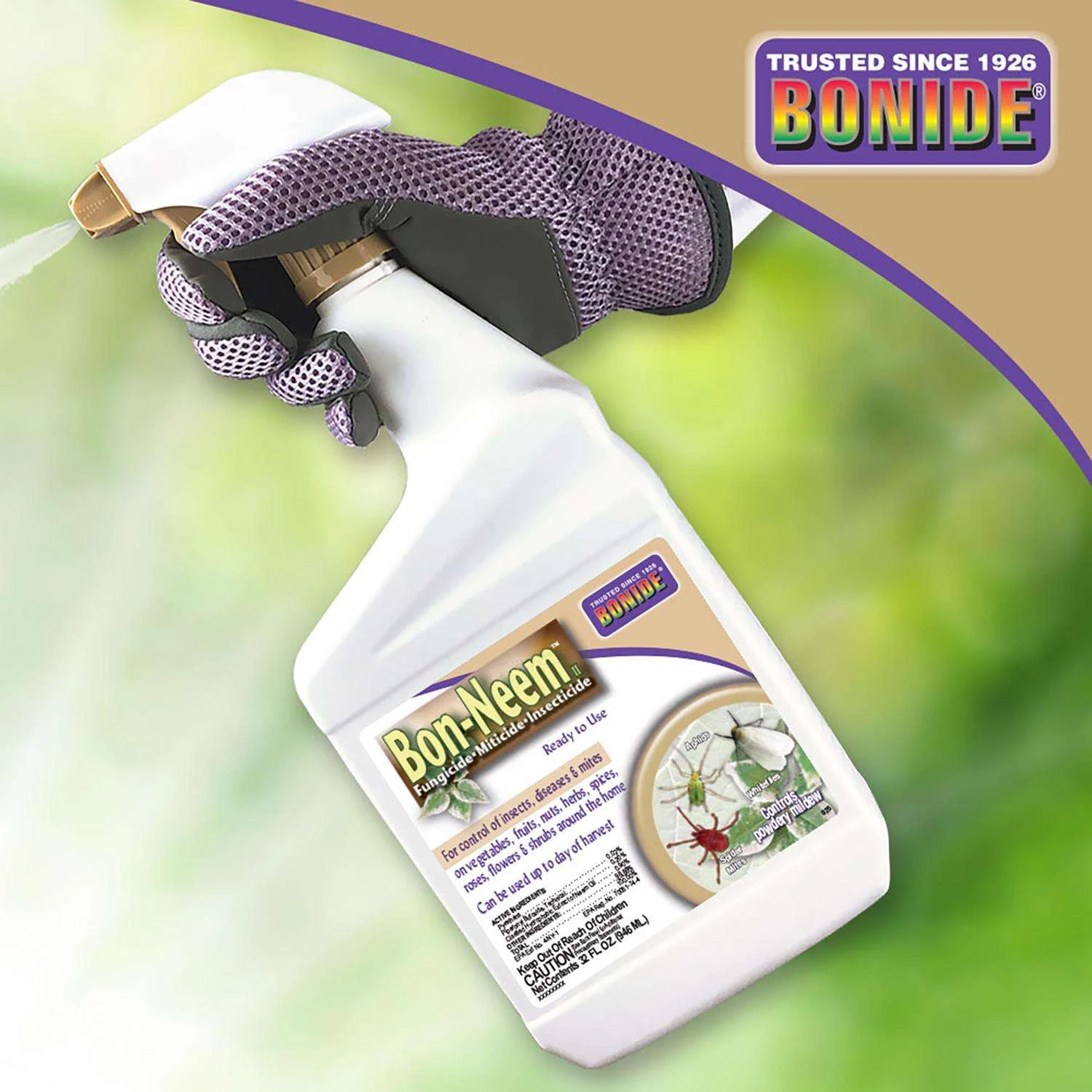 Bonide Bon-Neem II Organic 3 In 1 Garden Insect Spray Liquid 32 Oz 3 Bonide Bon-Neem II Organic 3 In 1 Garden Insect Spray Liquid 32 Oz - Image 3