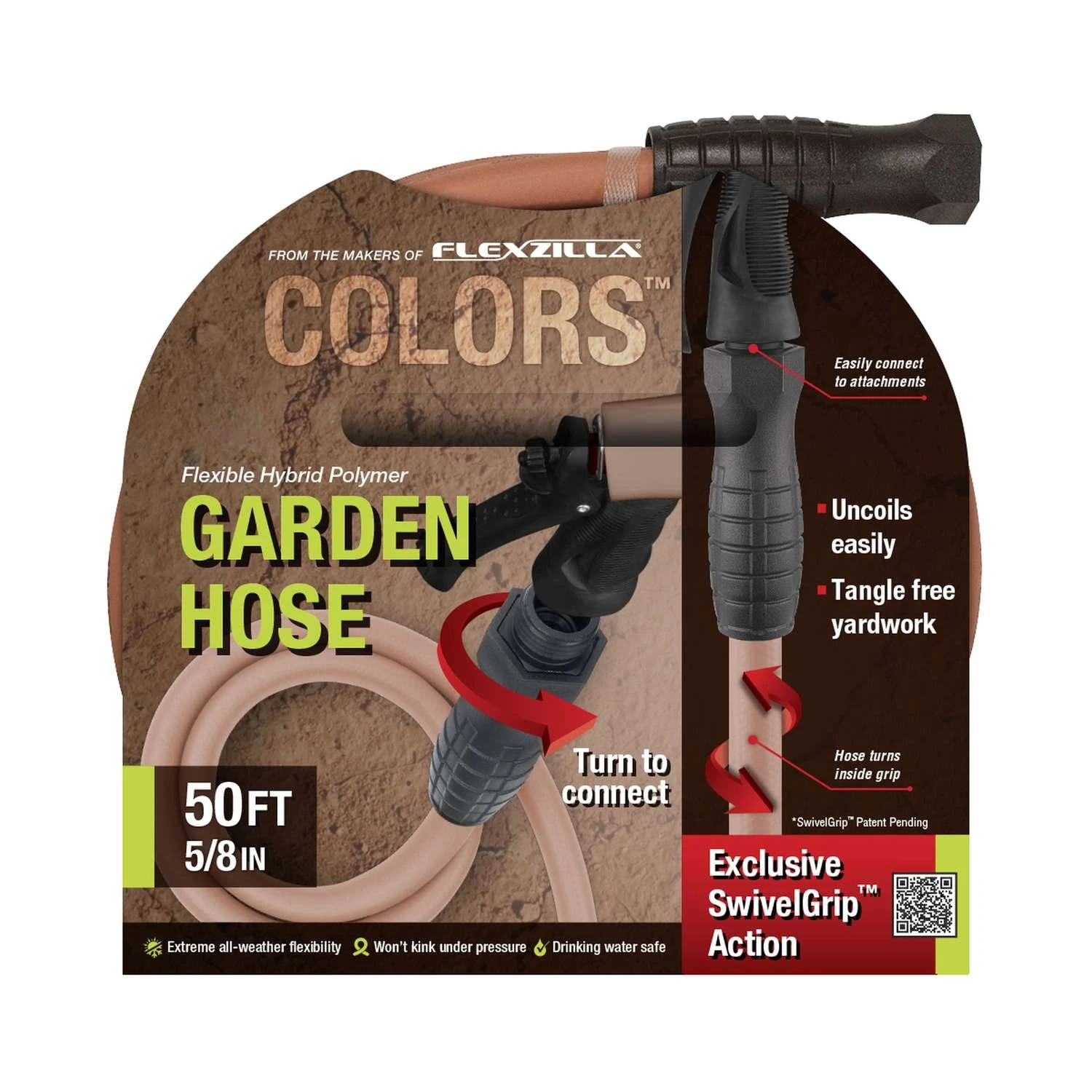 Legacy Colors 5/8 In. D X 50 Ft. L Garden Hose 1 Legacy Colors 5/8 In. D X 50 Ft. L Garden Hose