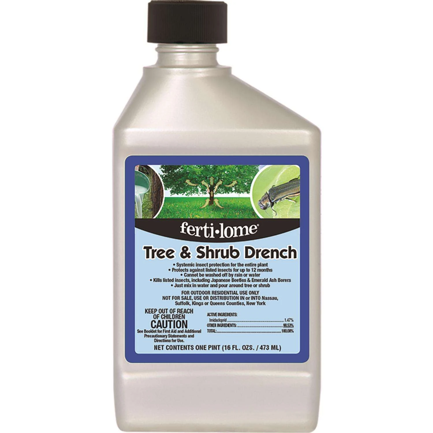 Ferti-lome Tree & Shrub Drench Systemic Insecticide Liquid 16 Oz 1 Ferti-lome Tree & Shrub Drench Systemic Insecticide Liquid 16 Oz