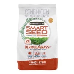 Pennington Smart Seed Bermuda Grass Full Sun Grass Seed And Fertilizer 8.75 Lb