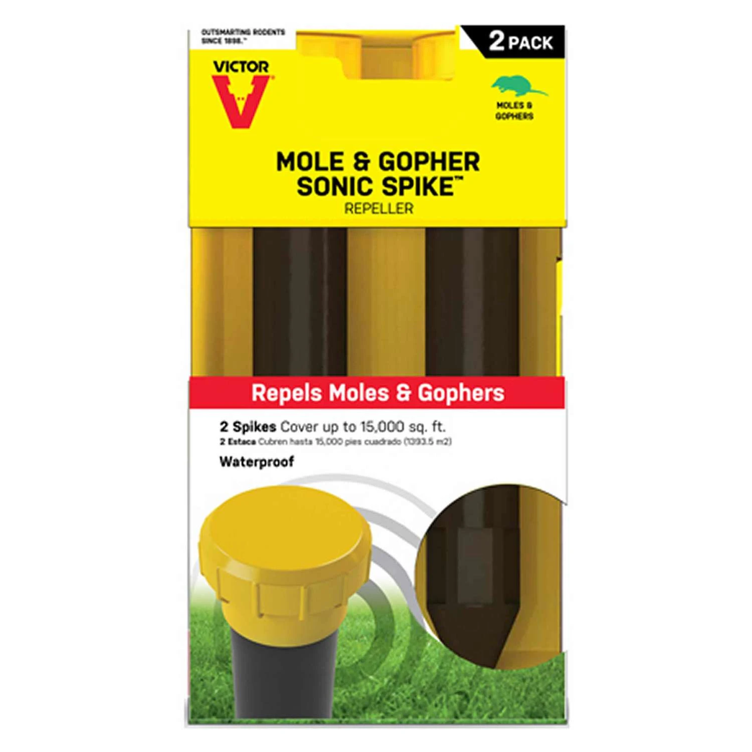 Victor Sonic Spike Repeller For Gophers And Moles 2 Pk 1 Victor Sonic Spike Repeller For Gophers And Moles 2 Pk