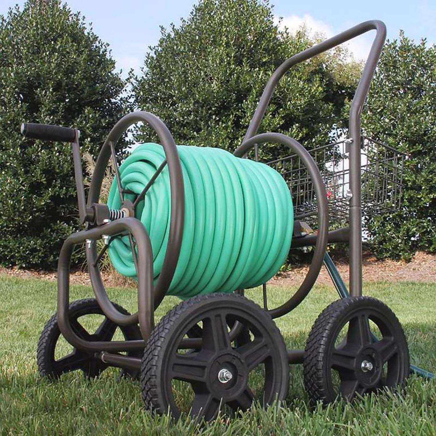 Liberty Garden 250 Ft. Bronze Wheeled Hose Reel Cart 2 Liberty Garden 250 Ft. Bronze Wheeled Hose Reel Cart - Image 2