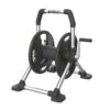 Gorilla Carts 150 Ft. Black/Gray Retractable Free Standing Hose Reel Cart