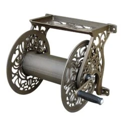 Liberty Garden 125 Ft. Bronze Wall Mounted Hose Reel