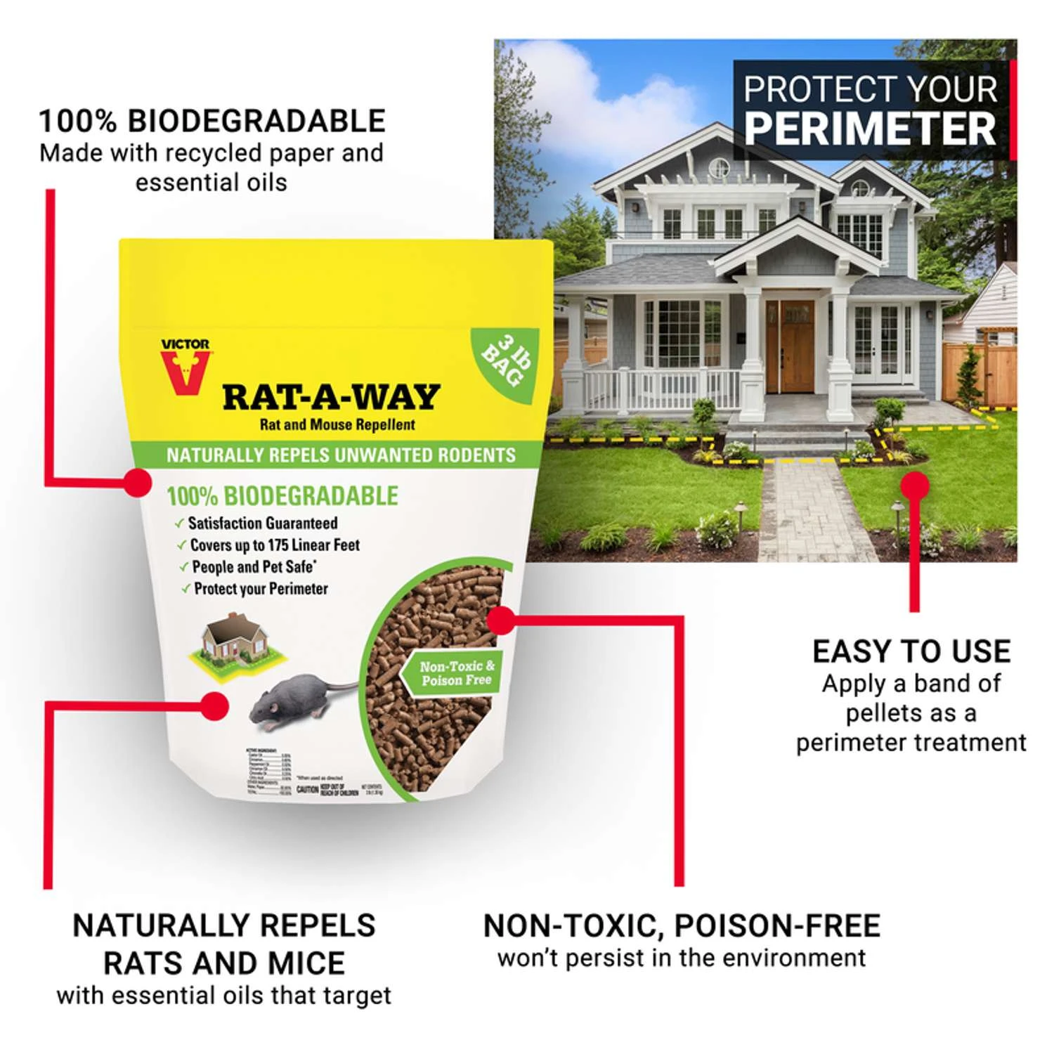 Victor Animal Repellent Pellets For Rats 3 Lb 4 Victor Animal Repellent Pellets For Rats 3 Lb - Image 4