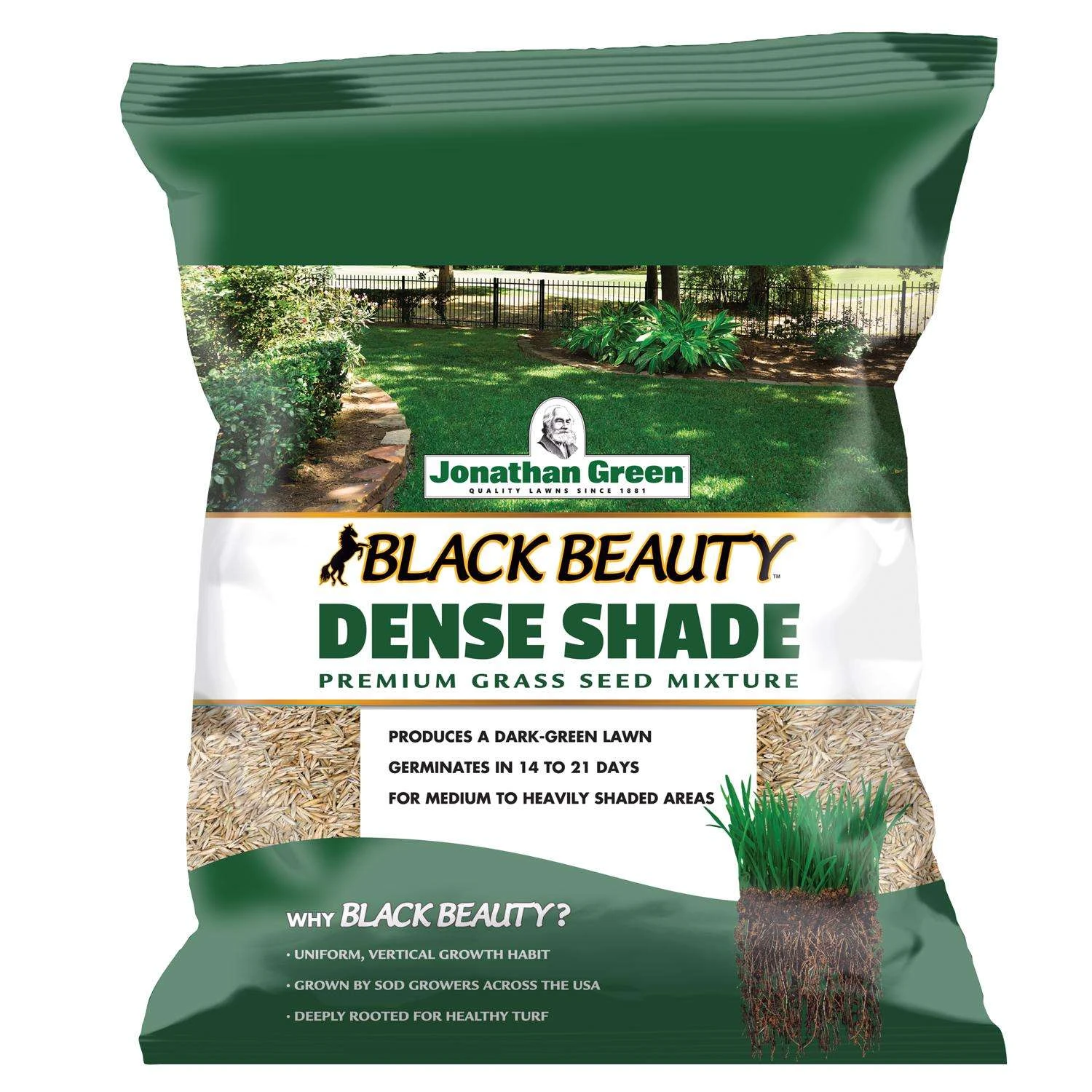 Jonathan Green Black Beauty Dense Shade Mixed Full Shade Grass Seed 3 Lb 1 Jonathan Green Black Beauty Dense Shade Mixed Full Shade Grass Seed 3 Lb