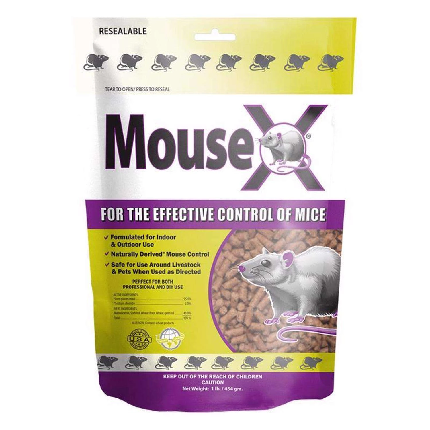 MouseX Non-Toxic Bait Pellets For Mice 1 Lb 1 Pk 1 MouseX Non-Toxic Bait Pellets For Mice 1 Lb 1 Pk