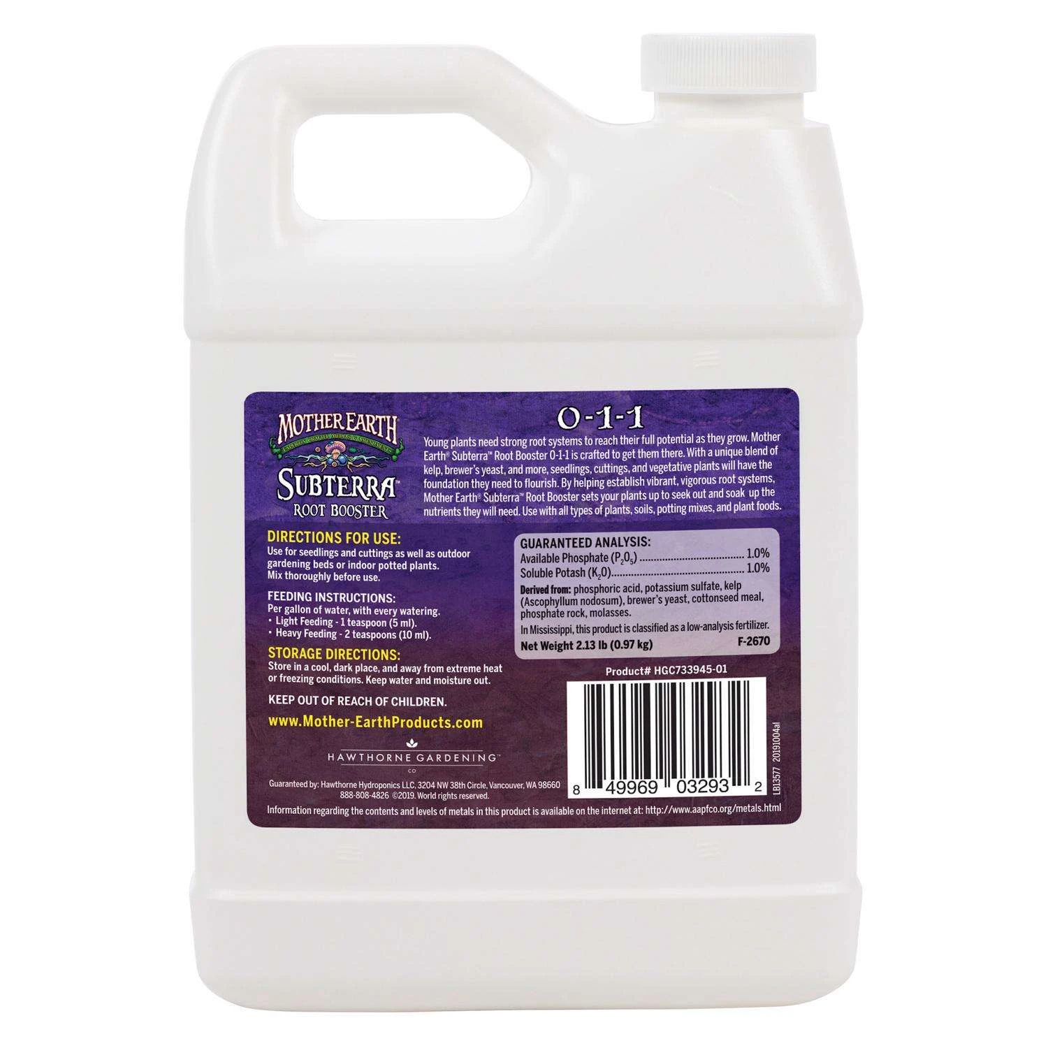 Mother Earth Subterra Root Booster Liquid All Plants Plant Supplement 1 Qt 2 Mother Earth Subterra Root Booster Liquid All Plants Plant Supplement 1 Qt - Image 2