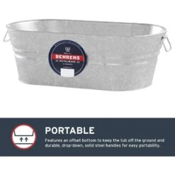 Behrens 2 Gal Steel Tub Oval -Toro Shop 8b261fad 6f9f 48db b609 0731560004f7