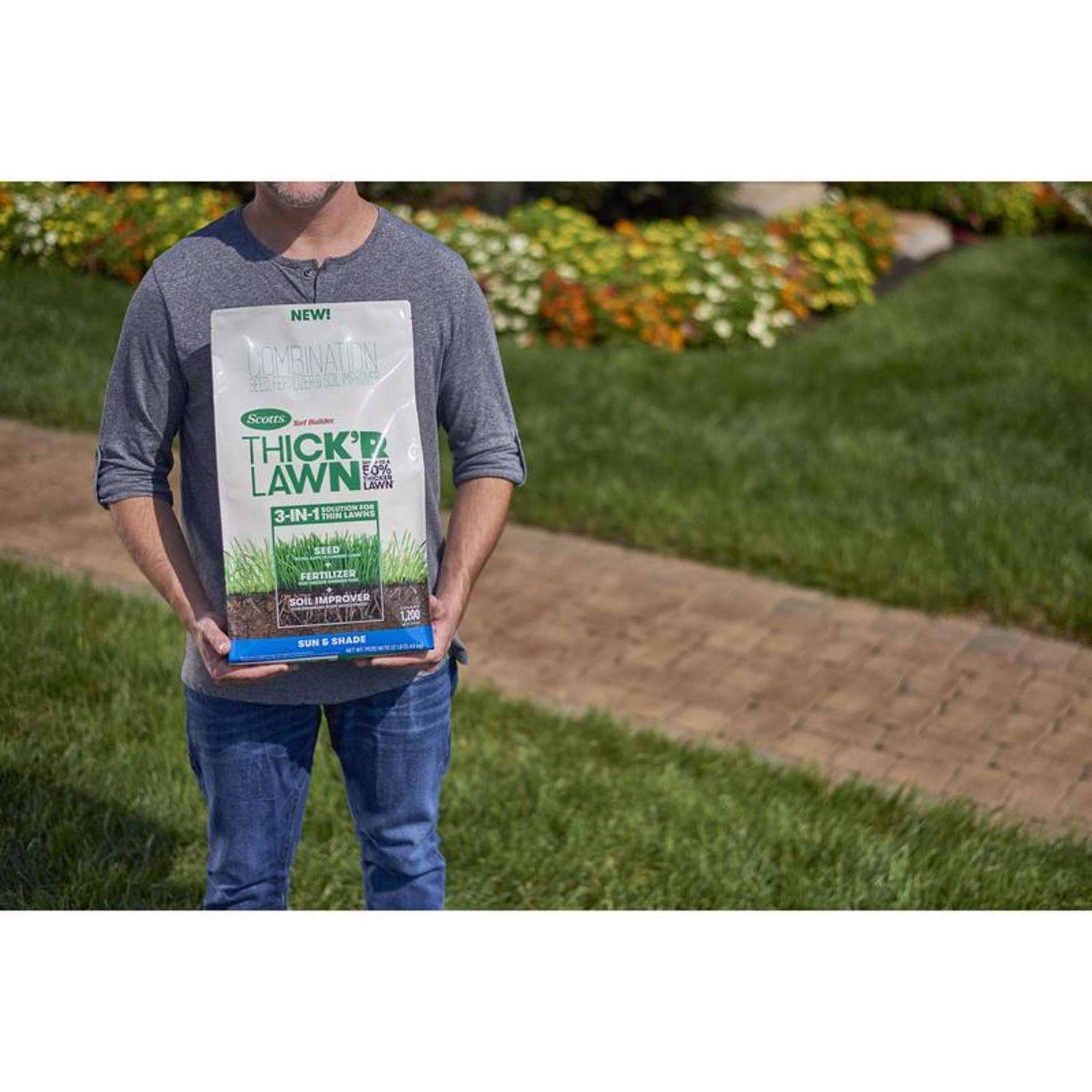 Scotts Turf Builder Thick'R Lawn All-Purpose Lawn Fertilizer For Sun/Shade Mix 1200 Sq Ft 7 Scotts Turf Builder Thick'R Lawn All-Purpose Lawn Fertilizer For Sun/Shade Mix 1200 Sq Ft - Image 7