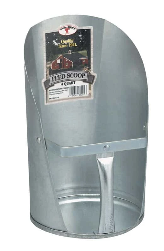 Little Giant Steel Silver 4 Qt Feed Scoop 1 Little Giant Steel Silver 4 Qt Feed Scoop
