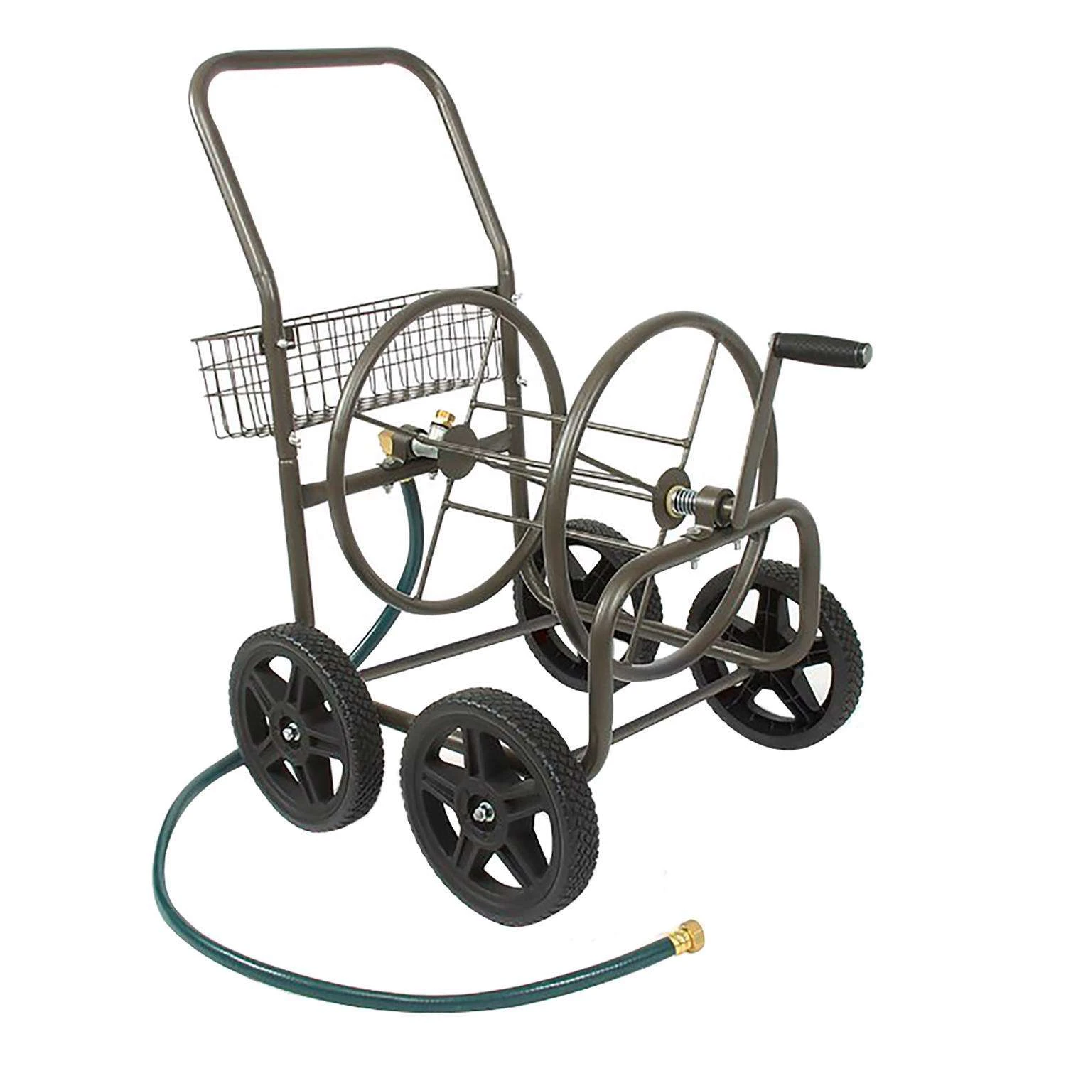 Liberty Garden 250 Ft. Bronze Wheeled Hose Reel Cart 1 Liberty Garden 250 Ft. Bronze Wheeled Hose Reel Cart