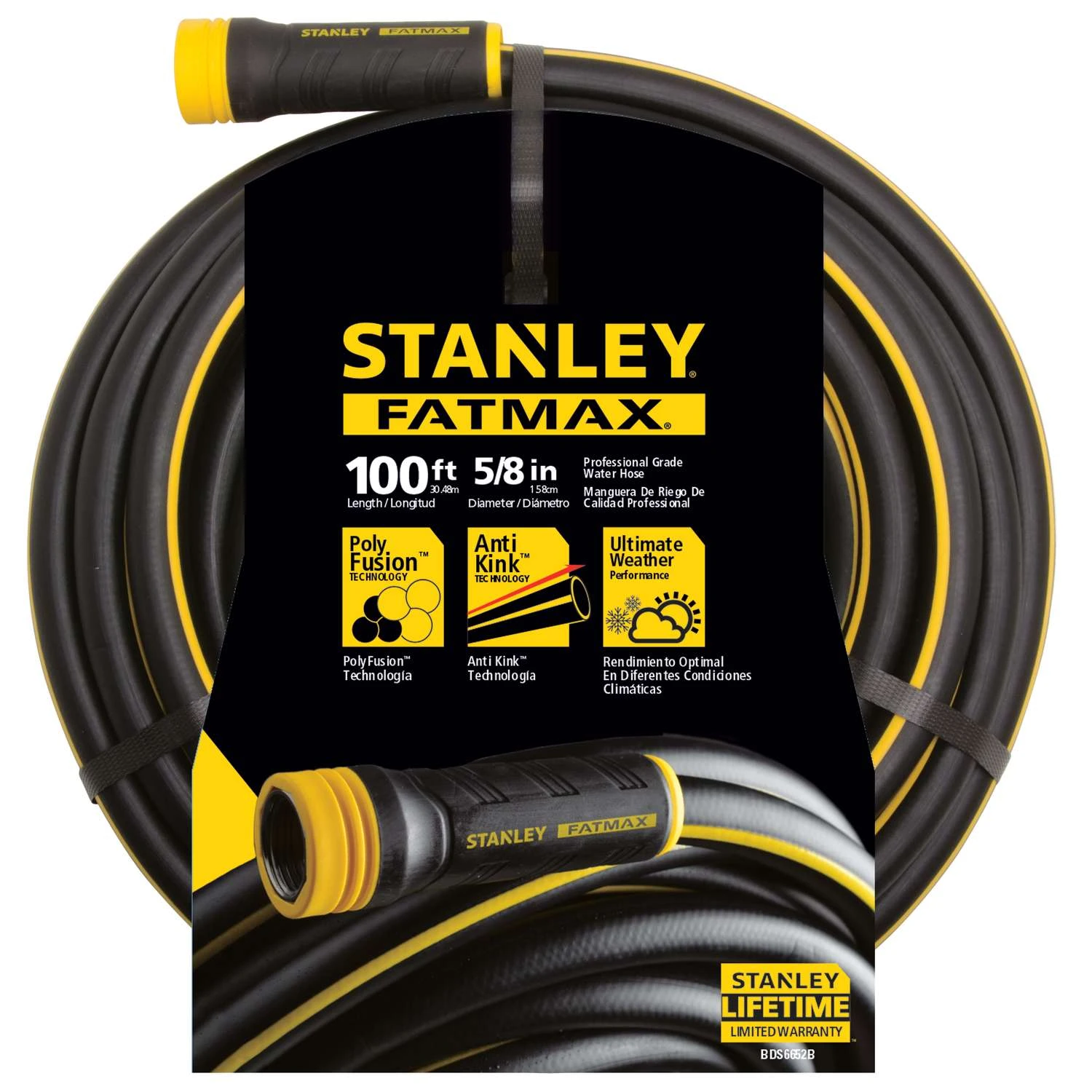 Stanley 5/8 In. D X 100 Ft. L Heavy Duty Garden Hose 1 Stanley 5/8 In. D X 100 Ft. L Heavy Duty Garden Hose