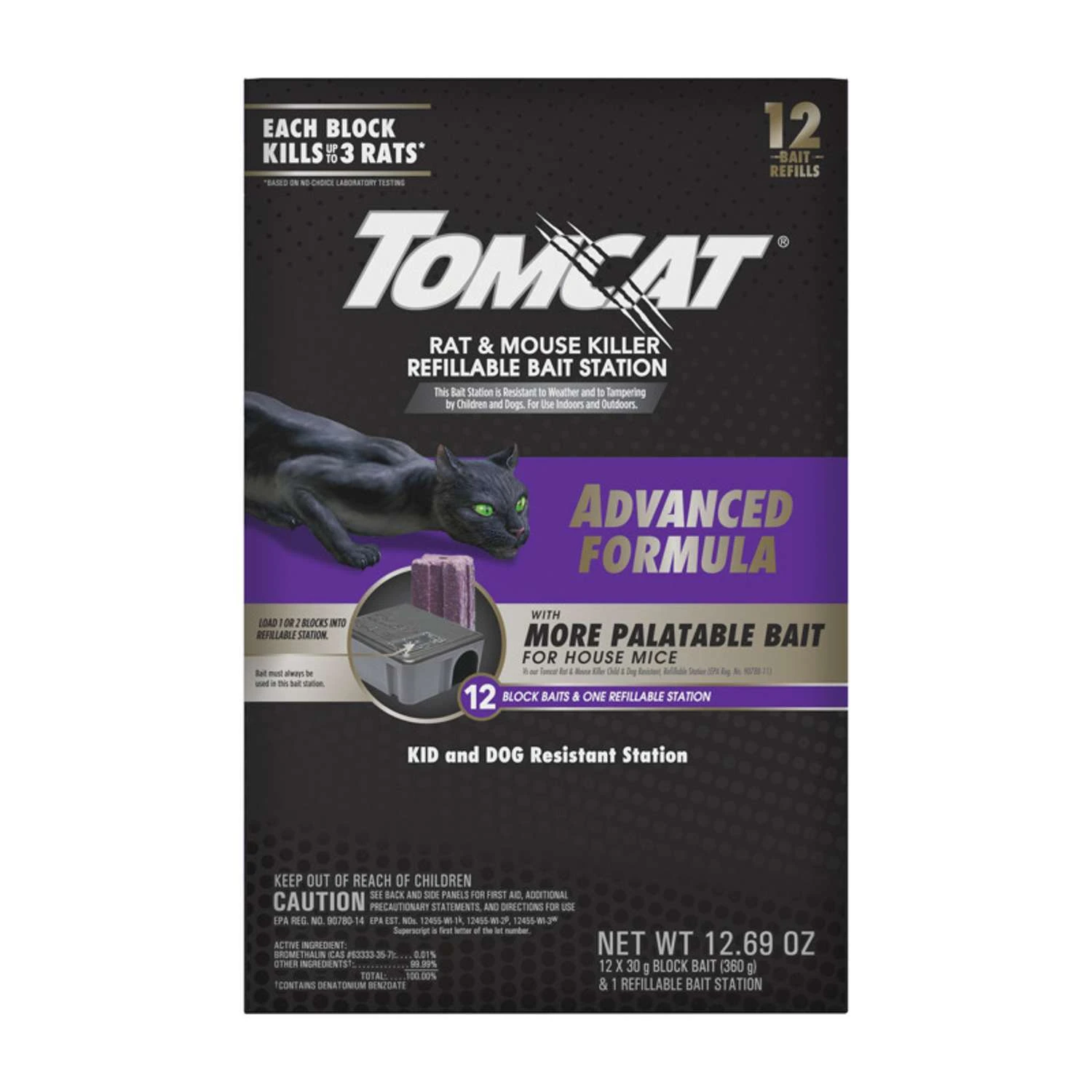 Tomcat Advanced Bait Station And Bait Blocks For Rats 12 Pk 1 Tomcat Advanced Bait Station And Bait Blocks For Rats 12 Pk