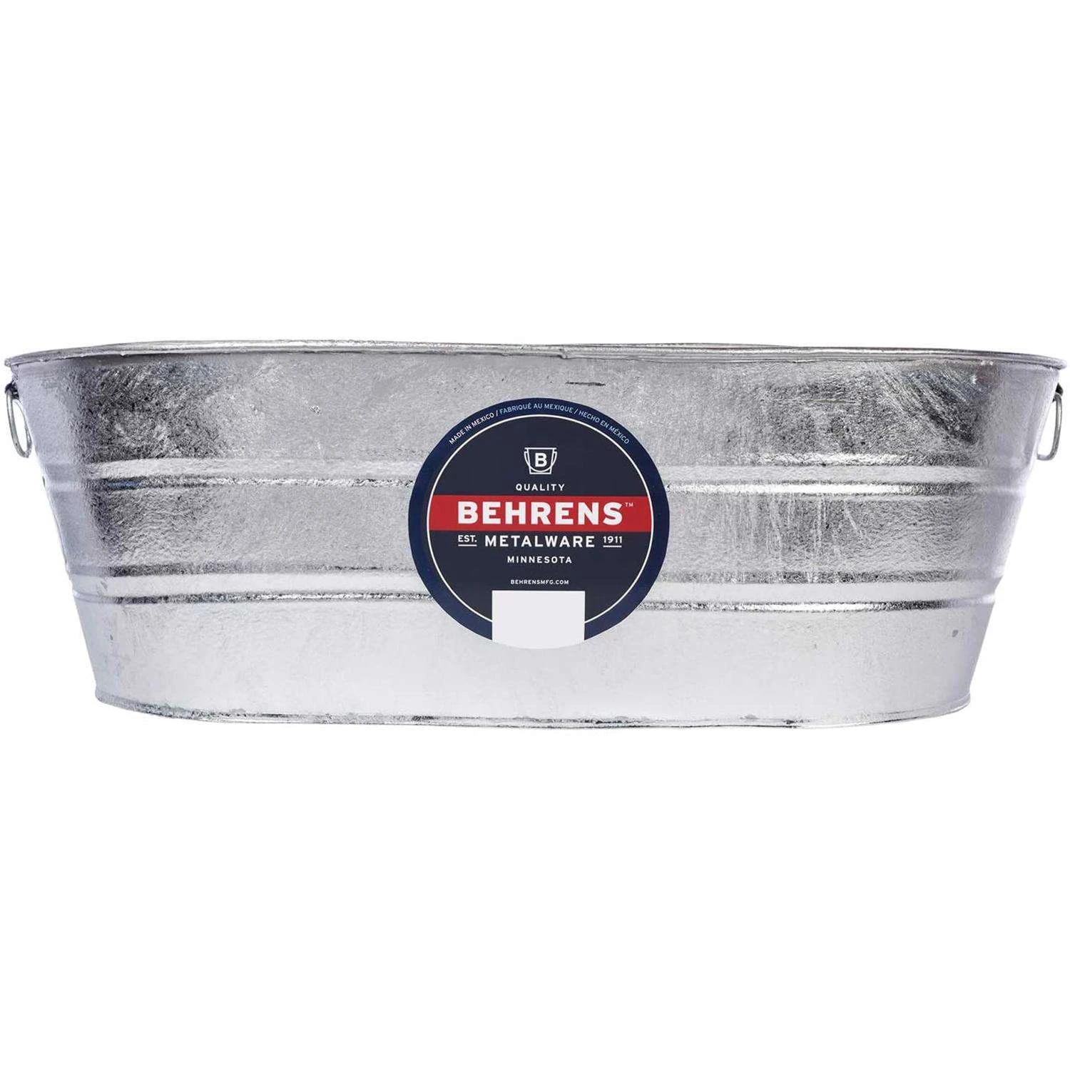 Behrens 16 Gal Steel Tub Oval 1 Behrens 16 Gal Steel Tub Oval