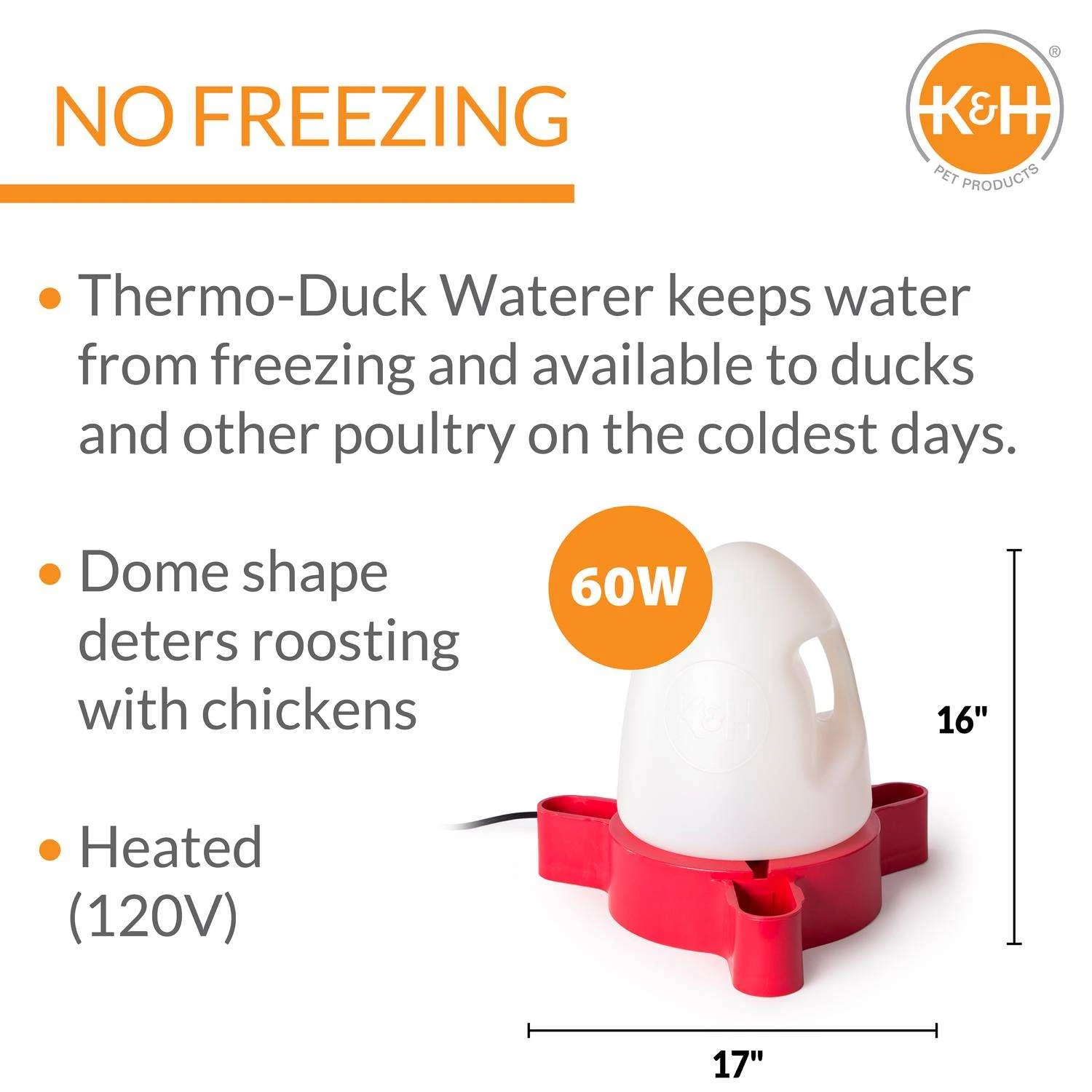 K&H Pet Prodcuts 120 V Fount Heater Base For Game Birds/Poultry 2 K&H Pet Prodcuts 120 V Fount Heater Base For Game Birds/Poultry - Image 2