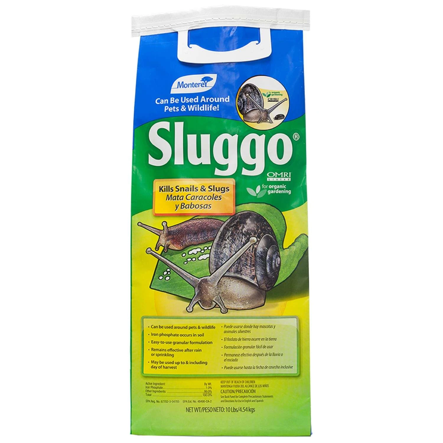 Monterey Sluggo Slug And Snail Killer 10 Lb 1 Monterey Sluggo Slug And Snail Killer 10 Lb