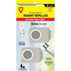 Victor PestChaser Plug-In Electronic Pest Repeller For Rodents 2 Pk