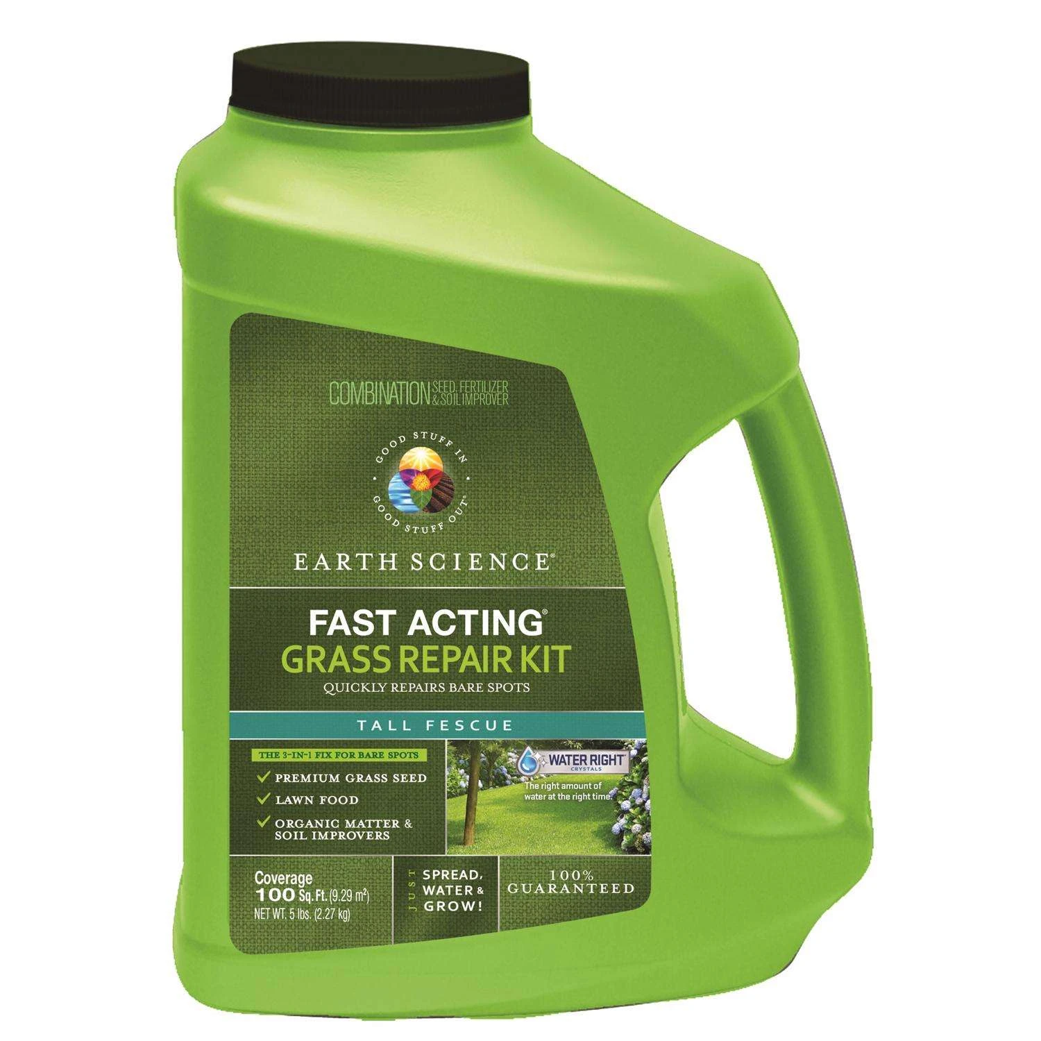 Earth Science Fast Acting Tall Fescue Grass Full Sun Grass Repair Kit 5 Lb 1 Earth Science Fast Acting Tall Fescue Grass Full Sun Grass Repair Kit 5 Lb