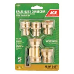 Ace Brass Threaded Quick Connector Hose Set