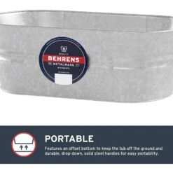 Behrens 5.5 Gal Steel Tub Oval -Toro Shop e7da7a7f 8695 450b 9751 ee403953c969