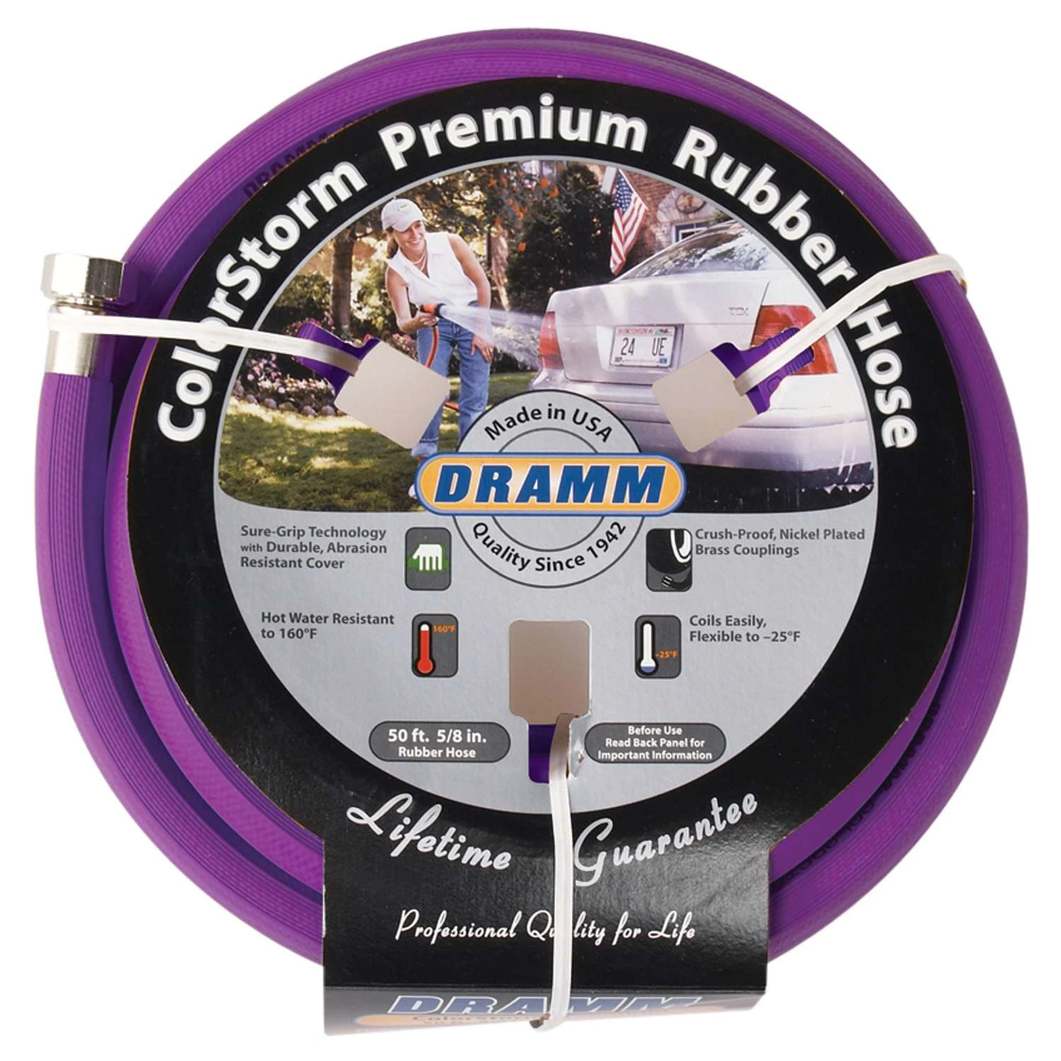 Dramm ColorStorm 5/8 In. D X 50 Ft. L Heavy Duty Premium Grade Garden Hose 4 Dramm ColorStorm 5/8 In. D X 50 Ft. L Heavy Duty Premium Grade Garden Hose - Image 4