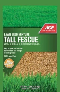 Ace Green Turf Tall Fescue Grass Sun Or Shade Grass Seed 3 Lb