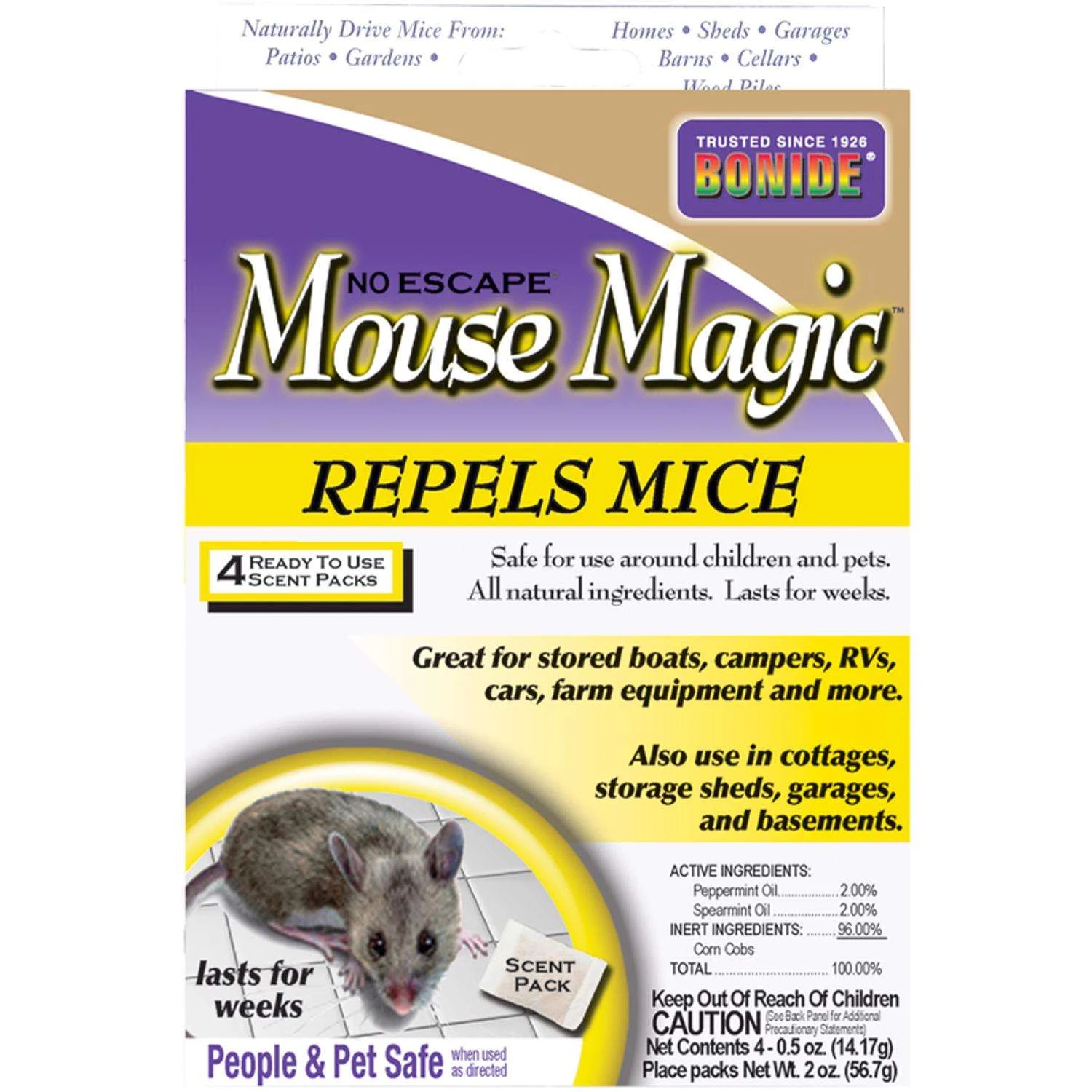 Bonide Mouse Magic Animal Repellent Scent Pouch For Mice 4 Pk 1 Bonide Mouse Magic Animal Repellent Scent Pouch For Mice 4 Pk