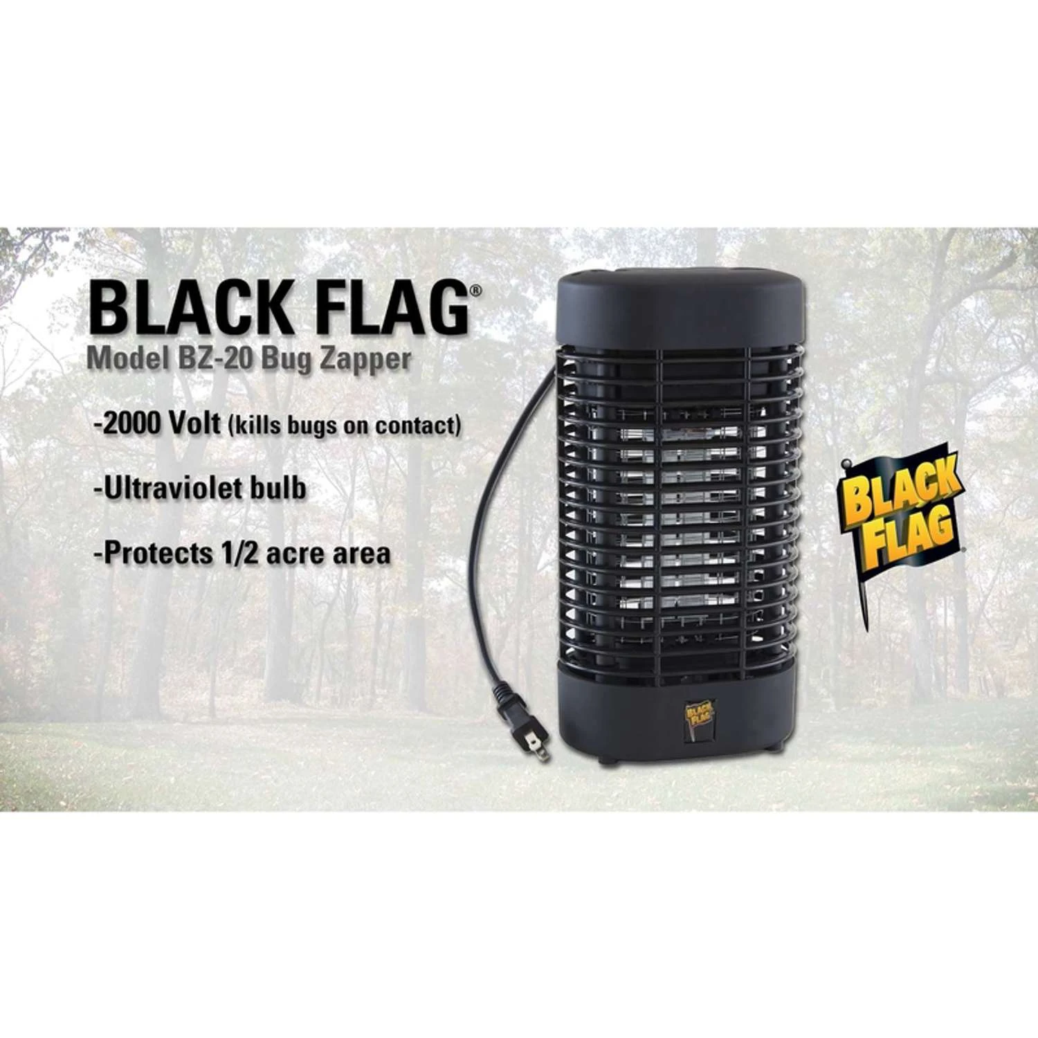 Black Flag Outdoor Bug Zapper 1/2 Acre 20 W 3 Black Flag Outdoor Bug Zapper 1/2 Acre 20 W - Image 3