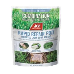 Ace Rapid Repair Pod Tall Fescue Grass Sun Or Shade Fertilizer/Mulch/Seed 15 Oz