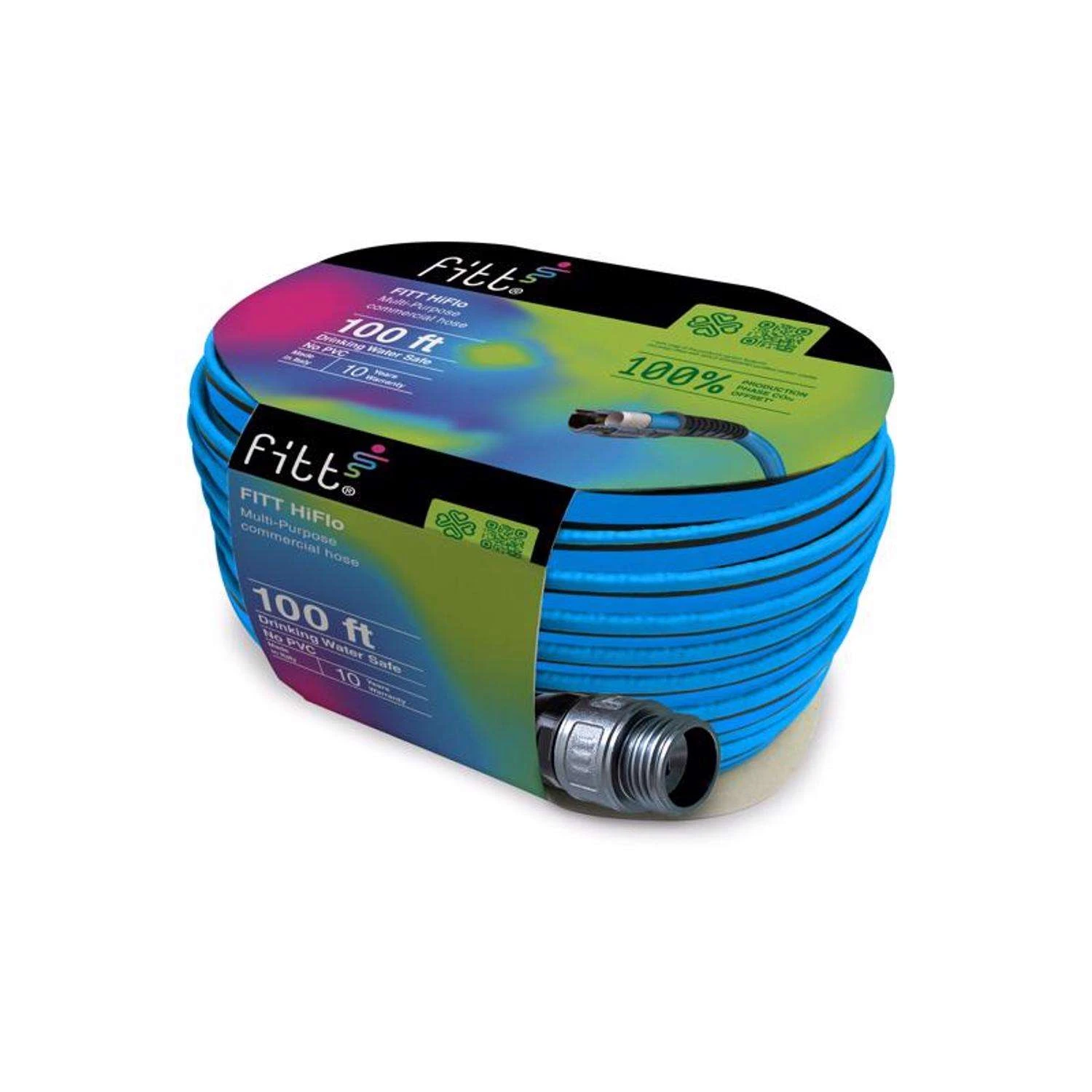 Fitt HiFlo 100 Ft. L Medium Duty Commercial Grade Lightweight Garden Hose 1 Fitt HiFlo 100 Ft. L Medium Duty Commercial Grade Lightweight Garden Hose
