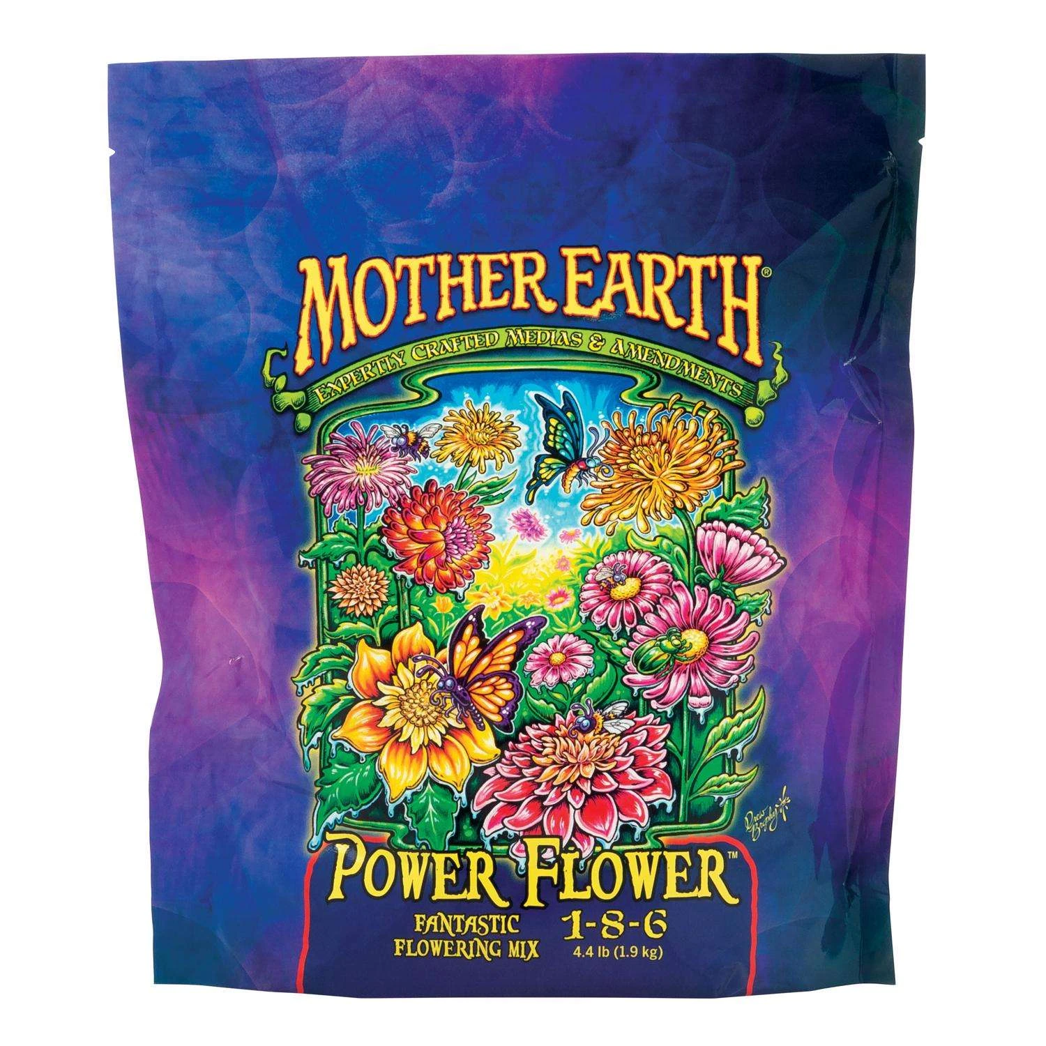 Mother Earth Power Flower Flowers/Fruits/Vegetables 1-8-6 Plant Fertilizer 4.4 Lb 1 Mother Earth Power Flower Flowers/Fruits/Vegetables 1-8-6 Plant Fertilizer 4.4 Lb